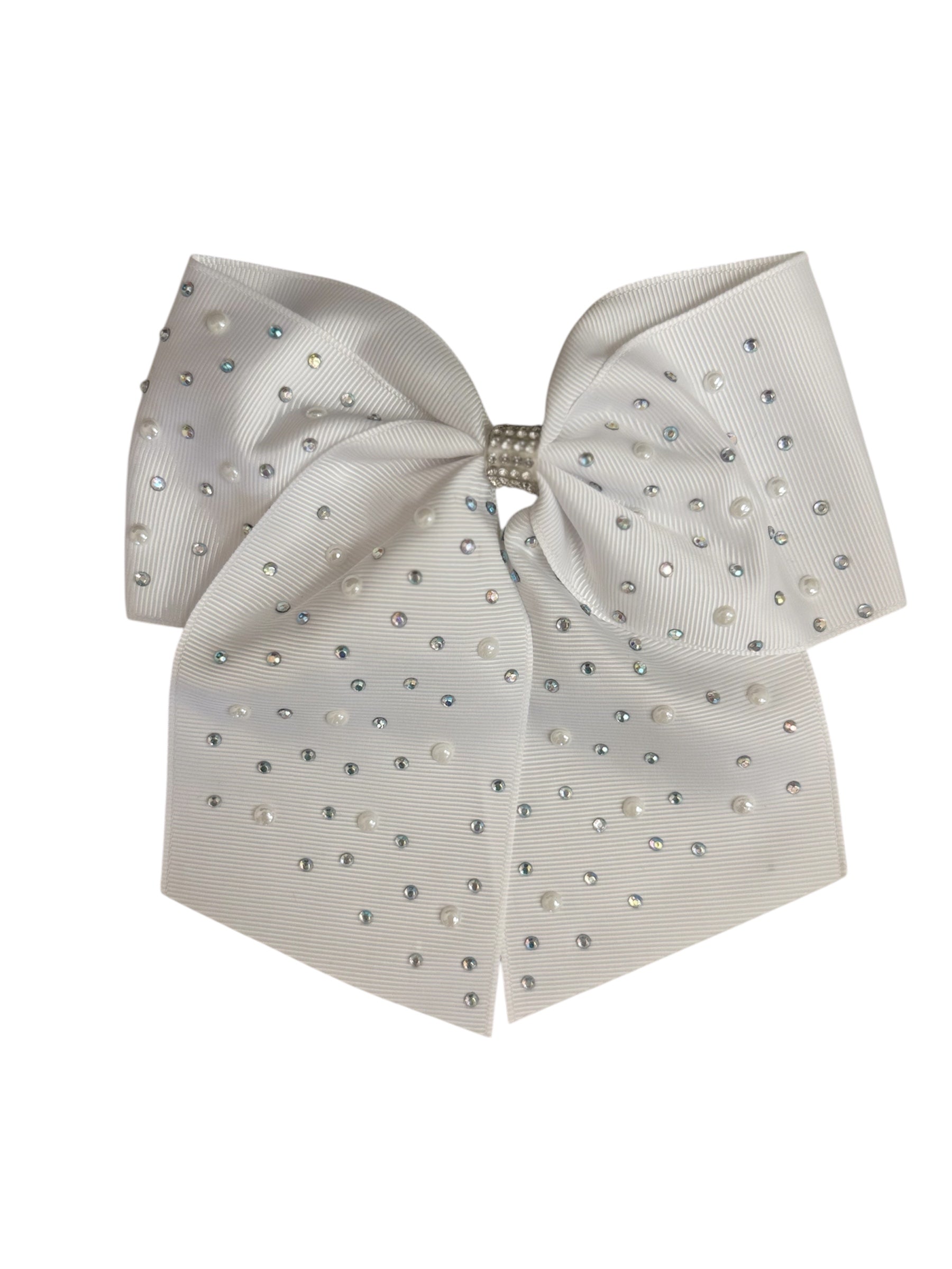 White Rhinestone Bow